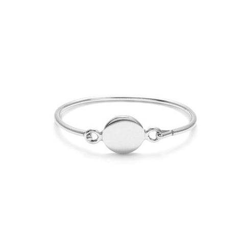 Modern Child's Engravable Cuff Bracelet - 4 Lengths | Wholesale 925 Sterling Silver Jewelry | Main