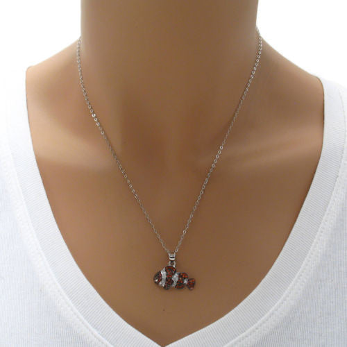 Stunning Clown Fish Pendant with Colorful CZs | Wholesale 925 Sterling Silver Pendant - Jewelry | Alternate