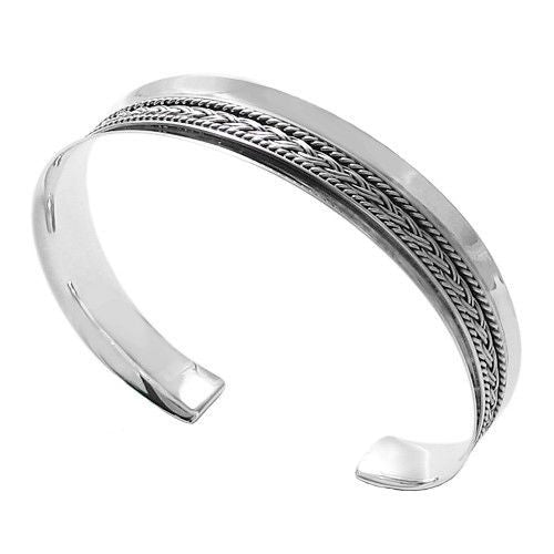 Chic Women 925 Sterling Silver Bracelet, U Shape Clasp Jewelry for Couples, Charms  for Bracelets Making