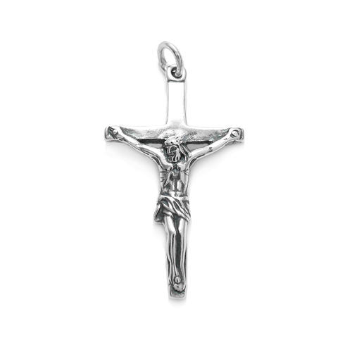 Simple Crucifix Cross Pendant | Wholesale 925 Sterling Silver Pendant - Jewelry | Main