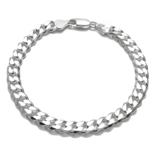 925 sterling silver Rectangular with rope edge monogram bracelet