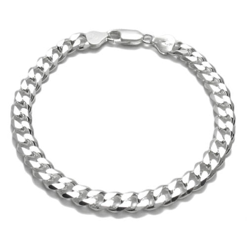 Sophisticated Cuban Link Chain Bracelet - 7mm | Wholesale 925 Sterling Silver Jewelry | Alternate