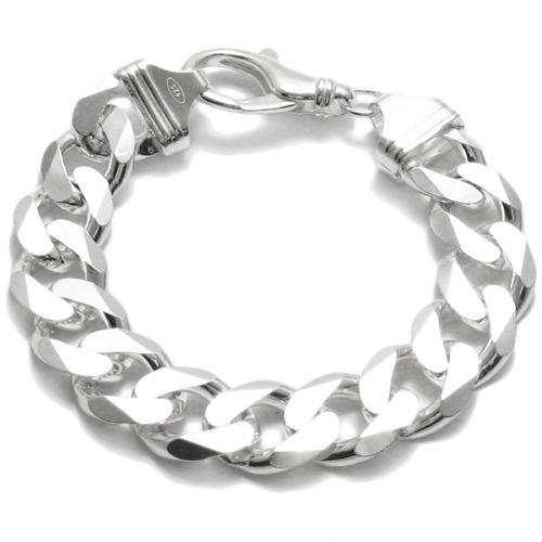 Charming Cuban Link Chain Bracelet - 15mm | Wholesale 925 Sterling Silver Jewelry | Alternate