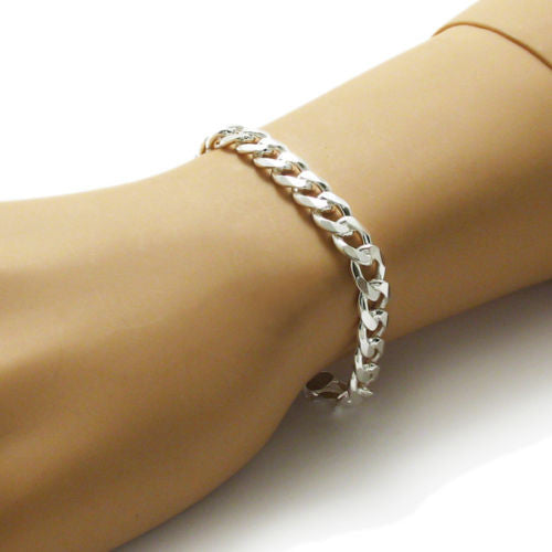 Silver Cuban Link Bracelet- GoldZenn Jewelry – GOLDZENN