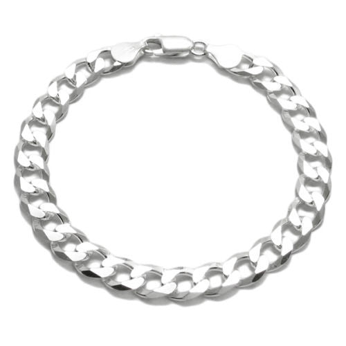 Italian Sterling Silver Polished Cuban Chain Bracelet