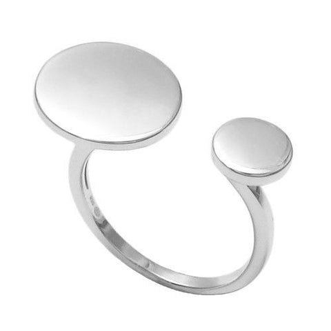 Chic Double Circle Engravable Ring | Wholesale 925 Sterling Silver Jewelry | Main