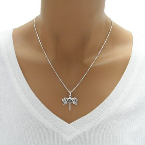 Exquisite Sterling Silver Dragonfly Pendant | Wholesale 925 Sterling Silver Pendant | Alternate
