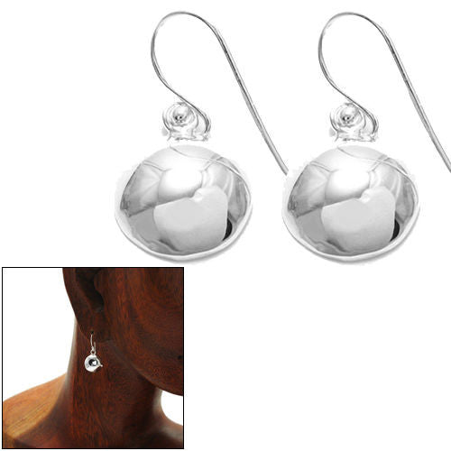 Sterling Silver Looped Helix w Ball Earrings. Wholesale - 925Express