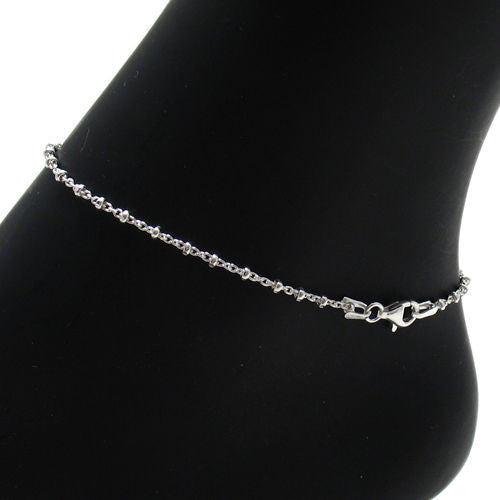 Sterling Silver Faceted Bead Rolo Link 925Express