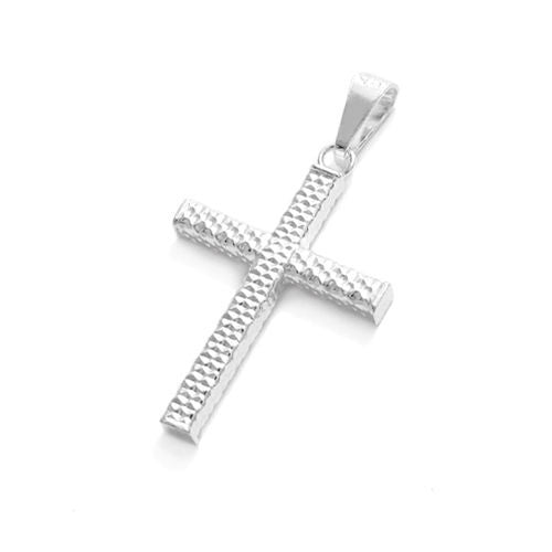 Gorgeous Faceted Cross Pendant - Small | Wholesale 925 Sterling Silver Pendant - Jewelry | Alternate