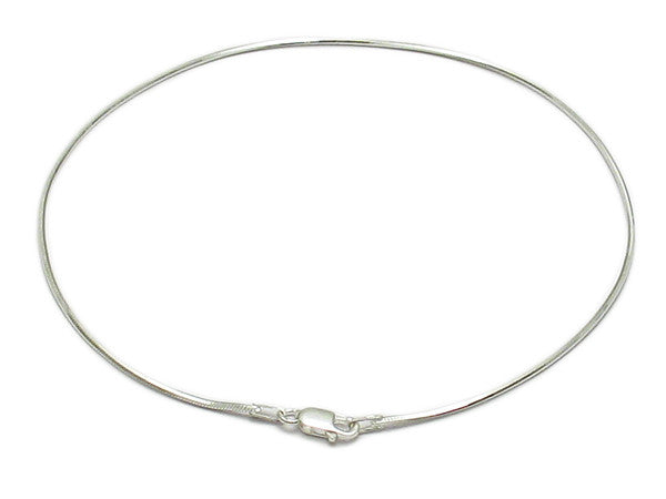 Simplistic Faceted Snake Anklet in 4 Lengths | Wholesale Sterling Silver Jewelry | Alternate