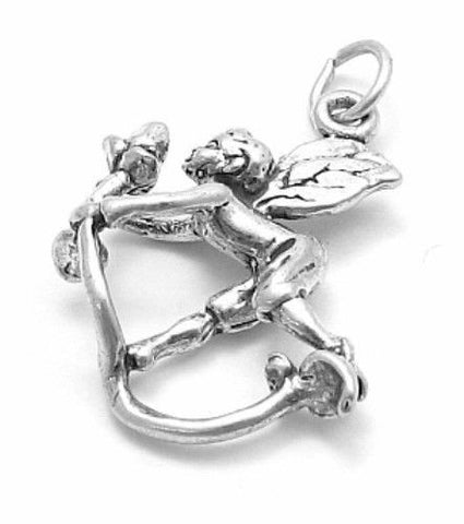 Amazing Fairy with Flower Charm | Wholesale 925 Sterling Silver Charms - Jewelry | Main