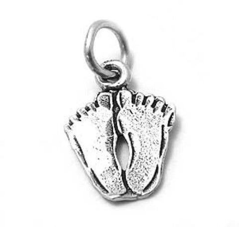 Beautiful Footprint Charm | Wholesale 925 Sterling Silver Charms | Main