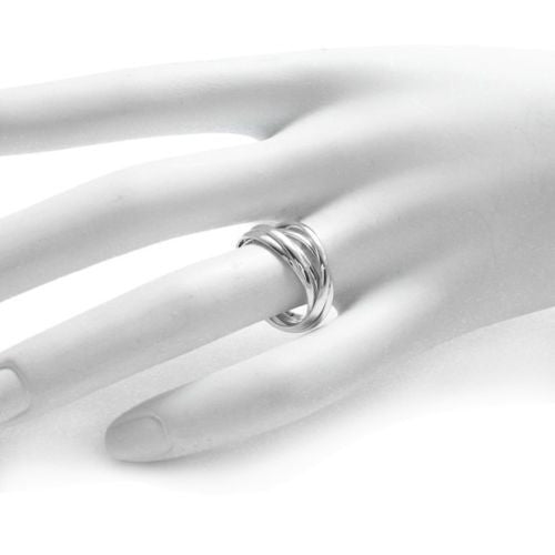 Pretty Five Intertwined Band Ring | Wholesale 925 Sterling Silver Jewelry | Alternate