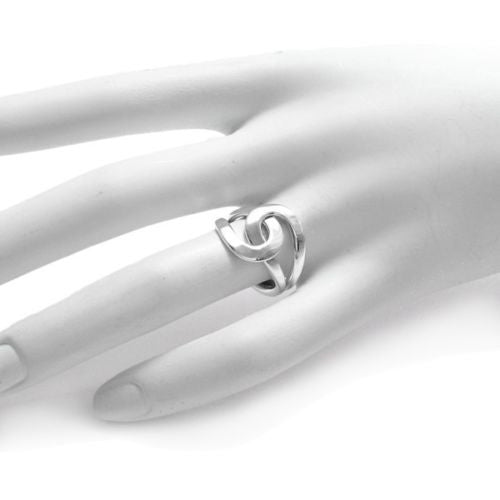 Gorgeous Flat Gradient Interlocking Loop Ring | Wholesale 925 Sterling Silver Jewelry | Alternate