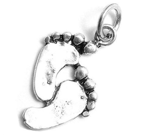 Cute and Special Footprints Charm | Wholesale 925 Sterling Silver Pendant - Jewelry | Main