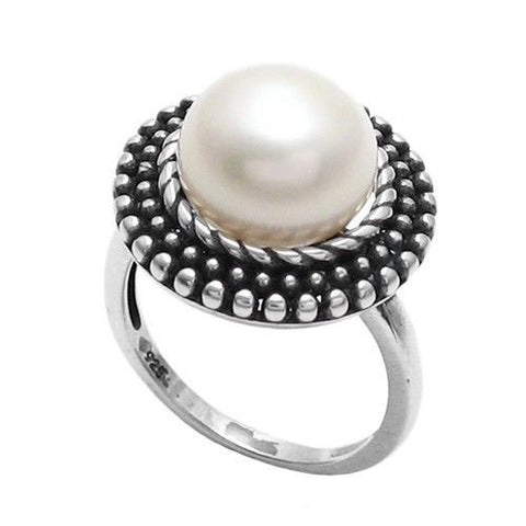 Beautiful Freshwater Pearl Rope & Stud Ring | Wholesale 925 Sterling Silver Jewelry | Main
