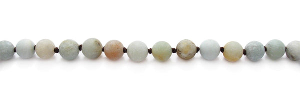 Genuine 60" Amazonite bead necklace w/ 9mm beads | Wholesale Fashion Jewelry | Item photo