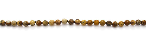 Genuine 70" Picture Jasper Bead Necklace w/ 5mm beads | Wholesale Fashion Jewelry | Item photo