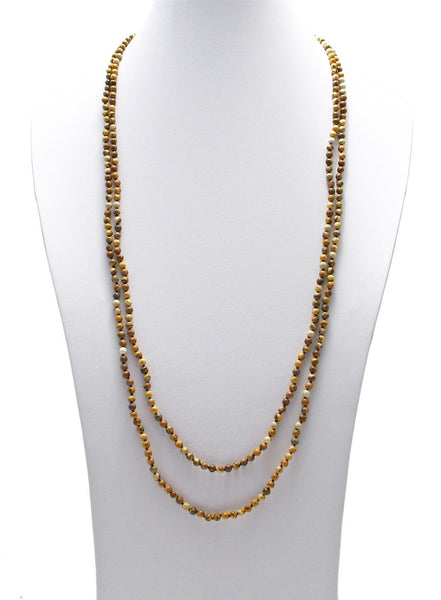 Genuine 70" Picture Jasper Bead Necklace w/ 5mm beads | Wholesale Fashion Jewelry | Main photo