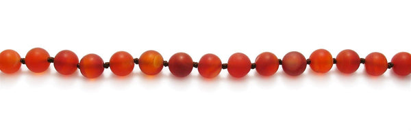 Genuine 60" red carnelian bead necklace w/ 9mm beads | Wholesale Fashion Jewelry | Item photo