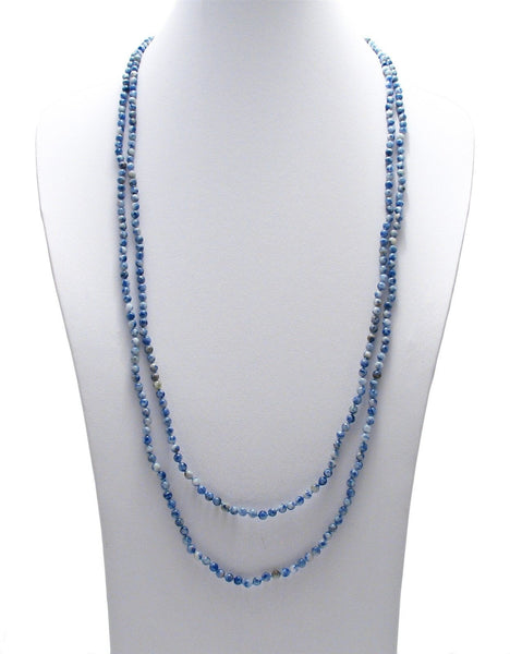 Genuine 70" Sodalite Bead Necklace w/ 5mm beads | Wholesale Fashion Jewelry | Main photo