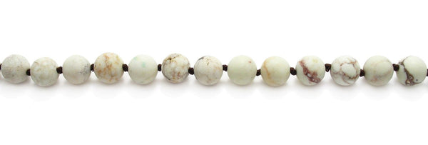 Genuine 60" white turquoise bead necklace w/ 9mm beads | Wholesale Fashion Jewelry | Item photo