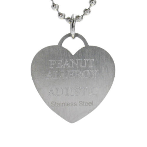 Wonderful Caduceus Medical Heart Shaped Pendant Necklace | Wholesale 316L Stainless Steel Jewelry | Alternate