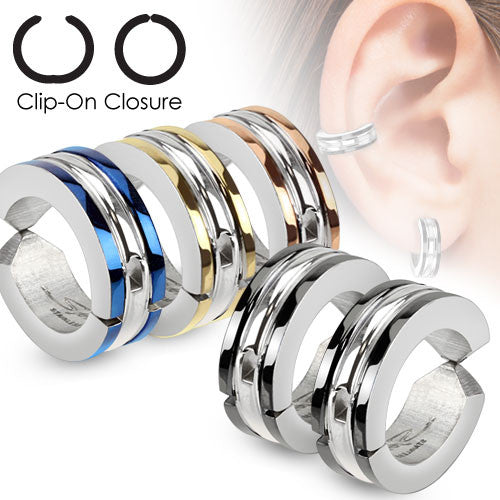 Stainless steel huggie hoop earrings hotsell