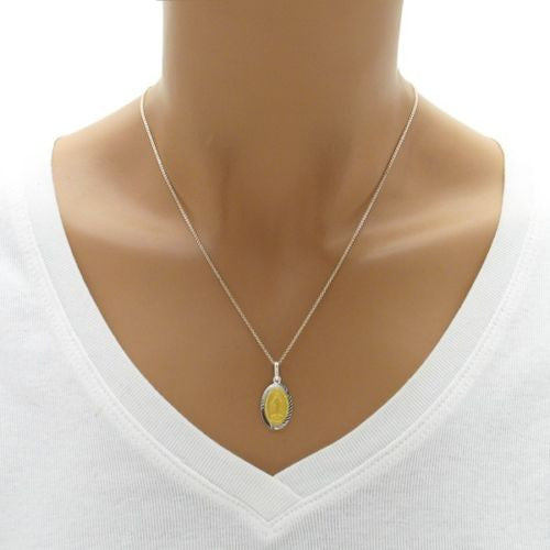 Holy Mary Miraculous Medal Pendant - 18mm | Wholesale 925 Sterling Silver Pendant - Jewelry | Alternate
