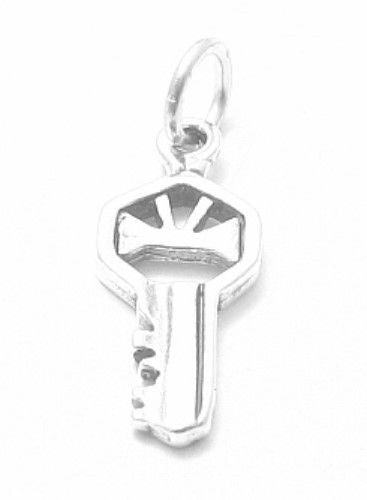 Simple House Key Charm | Wholesale 925 Sterling Silver Charms | Main