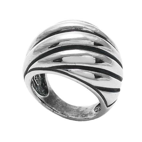Large and Elaborate Domed Shrimp Ring | Wholesale 925 Sterling Silver Jewelry | Main