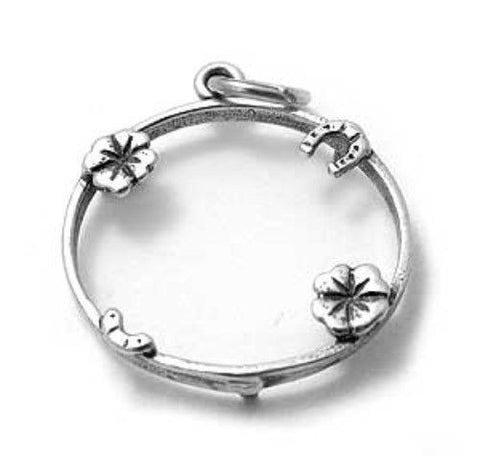 Lucky Penny Holder Charm | Wholesale 925 Sterling Silver Pendant - Jewelry | Main