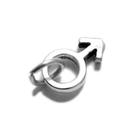Polished Male Symbol Charm | Wholesale 925 Sterling Silver Charm | Main