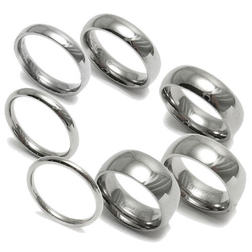 Unadorned stainless steel wedding band in mirror polish finish. Wholesale 316L Stainless Steel Rings - Jewelry