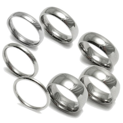 Unadorned stainless steel wedding band in mirror polish finish. Wholesale 316L Stainless Steel Rings - Jewelry