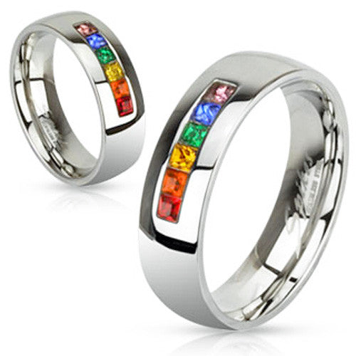Mens rainbow ring sale
