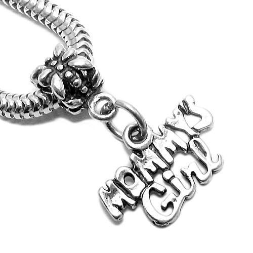 Gorgeous "Mommy's Girl" Talking Charm for your lovable girl. Wholesale Sterling Silver Charms - Jewelry. Alternate