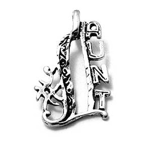 Lovely "#1 Aunt" Charm for your favorite Aunt. Wholesale Sterling Silver Charms - Jewelry