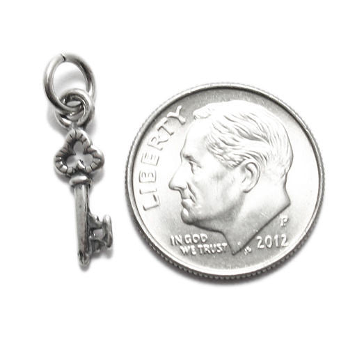 Small Vintage Key Charm | Wholesale 925 Sterling Silver Charms | Alternate