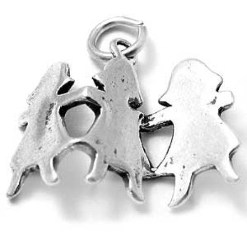 Lovely Paper Dolls Charm | Wholesale 925 Sterling Silver Charms - Jewelry | Main