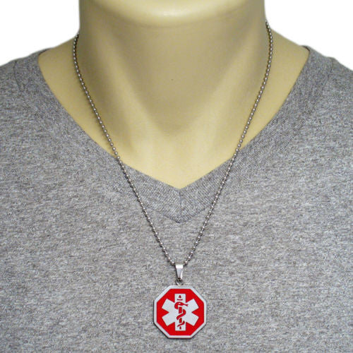 Unique Personalized Caduceus Medical Pendant Necklace | Wholesale 316L Stainless Steel Jewelry | Alternate