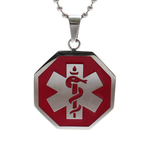 Unique Personalized Caduceus Medical Pendant Necklace | Wholesale 316L Stainless Steel Jewelry | Alternate