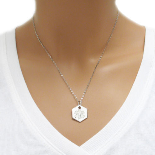 Exquisite Personalized Medical Pendant with Necklace Options | Wholesale 925 Sterling Silver Jewelry | Alternate