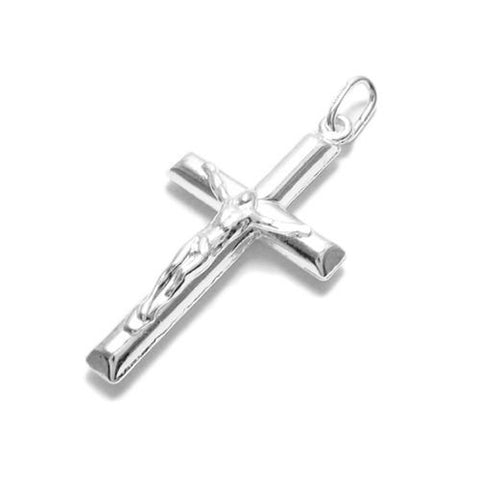 Simple Crucifix Cross Charm Pendant | Wholesale 925 Sterling Silver Pendant - Jewelry | Main