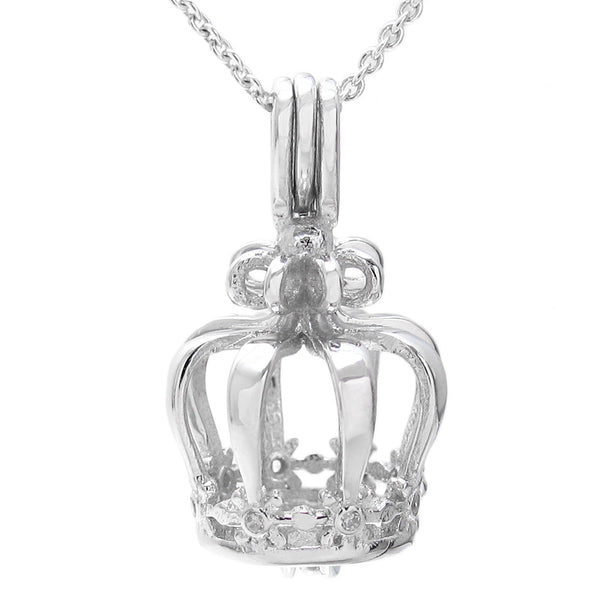 Regal Sterling Silver King's/Queen's Royal Crown Pearl Cage.