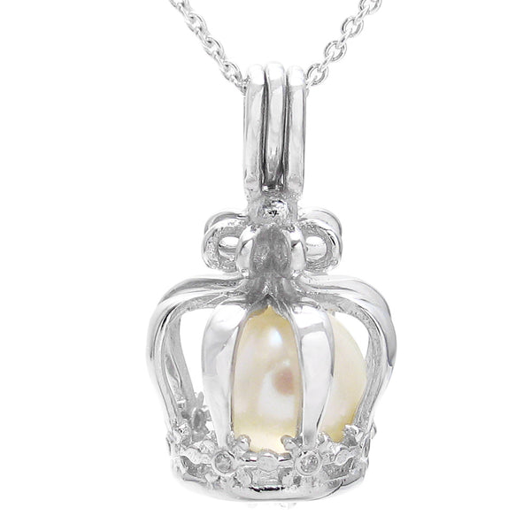 Regal Sterling Silver King's/Queen's Royal Crown Pearl Cage.