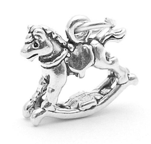 Playful Rocking Horse Charm | Wholesale 925 Sterling Silver Charms - Jewelry | Main