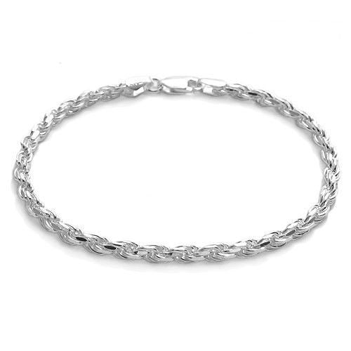 Buy Popular Style Diamond Rope Chain Bracelet 6mm for Men in Sterling Silver  Online in India - Etsy