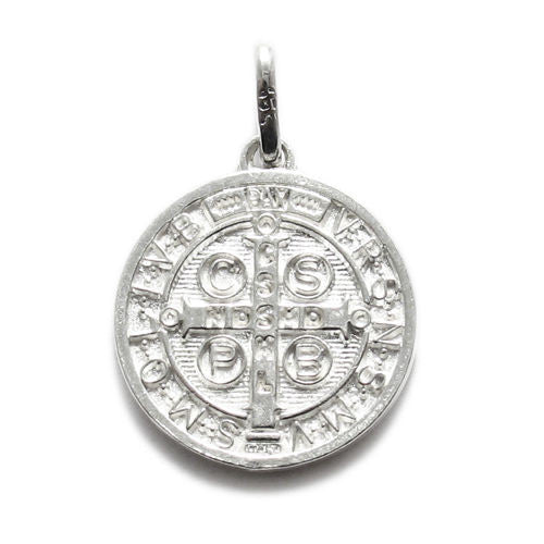 Saint Benedict Medallion Stainless Steel Catholic Necklaces 16-18 / Thicker Chain and Larger Medal